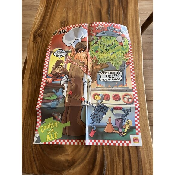 Vintage Alf Melmac Cookin' with ALF Poster Burger King 1980's - Picture 2 of 9